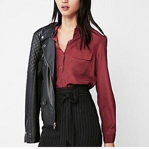 NEW Express The City Shirt Long or Roll Adjustable Sleeve - Small